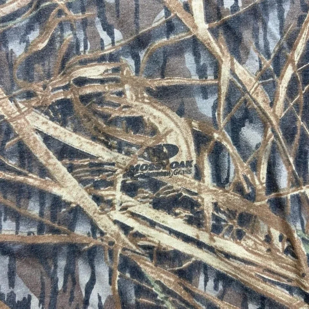 Vintage Jerzees Outdoors Camo Shirt Adult Medium Grass Camouflage Long Sleeve‎